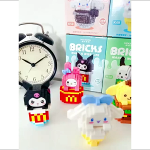 TAIYO Mainan Bricks Fast Food Sanrio 3D Makanan Cepat Saji Karakter Building Nano Block Blok Balok Susun