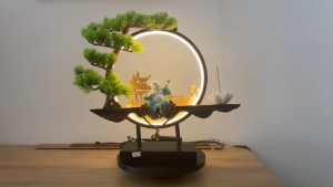Đèn xông trầm + Tượng Phật Di Lặc ngồi chiêu Tài tay cầm thỏi vàng hàng gốm sứ mỹ nghệ nhập khẩu cao cấp