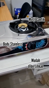 GMC Kompor Gas 2 Tungku Stainless Steel 211 SNI