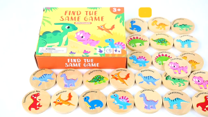 Cartoon Dinosaur Puzzle Game Number Transportation Memory Chess Educational Toys for Kids