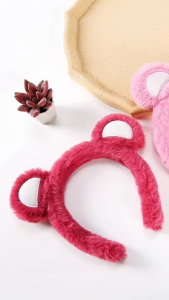 Zaman Now - Hair Band Gaya Korean / Headband Empuk Fashion Wanita / Bando Bulu Motif Karakter Beruang
