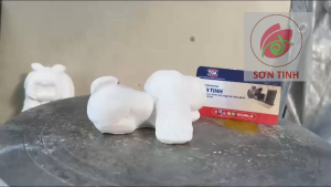 Tượng tô màu CHÓ tai dài D17  tô tượng thạch cao (Không kèm màu) luyện vẽ tượng trắng decor