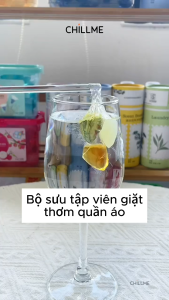 Túi viên giặt xả quần áo Chillme 4 trong 1 tiện lợi hương nước hoa làm mềm vải sạch khuẩn ( Túi 4 viên )
