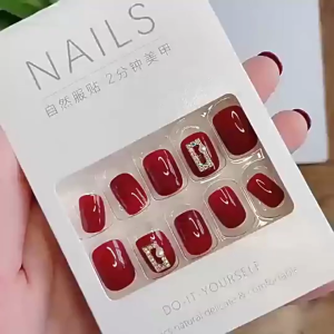 12pcs Beauty Nails Set Fake Nails With Stick Glue High Quality Press On Nail Art Do it Yourself Personalizes Design #3
