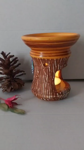 Hiasan Meja Candle Holder Tempat Lilin Tradisional Bahan Gerabah