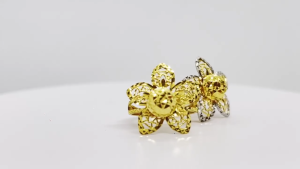 MJ Jewellery 375/9K Gold Flower Ring C12