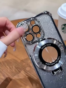 Casing Lensa Protector & Aksesoris iPhone 11-15: Case Glitter untuk iPhone 15 Pro Max