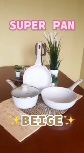 SUPER PAN BOLDe Panci Granite Ceramic Cookware Set 3PCS Anti Lengket