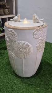 น้ำพุตั้งพื้น รุ่นเซรามิกนกคู่MZ16190BA น้ำพุล้นหน้าบ้าน น้ำพุแต่งสวนเสริมฮวงจุ้ย อ่างน้ำตกสำเร็จรูป