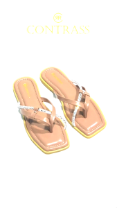 Sandal Wanita Sol Tali Jepit Silang Mutiara Alas Busa RR Contrass