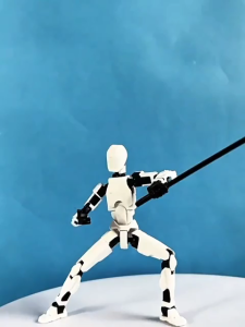 HAHA Dummy Action Figure Mainan Pergeseran Bentuk Bergerak Multi-Sendi Manekin Cetak 3D Dengan