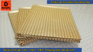Chiếu điều hòa sợi mây tổng hợp vải không dệt cao cấp hàng Việt Nam xuất khẩu 2 mặt giá rẻ 1m2 1m6 1m8 D Danido