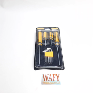WFM Set Obeng Kunci L CXH Tools 9 in 1 Screwdriver With Hex Key Kunci Set