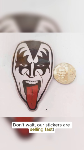 KISS ROCK N ROLL BAND VINYL STICKERS