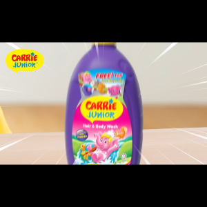 [Bundle of 2] CARRIE JUNIOR Hair & Body Wash - Cheeky Cherry (1000g) [New Toy] Kids Shower | Nourishing & Moisturising Skin