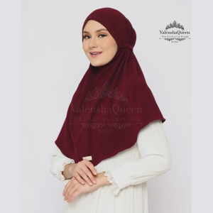 KHIMAR ZINETA VALENSHA QUEEN HIJAB BERGO TALI NON PED BAHAN UNIQLO PREMIUM