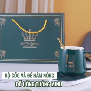BỘ LY SỨ KÈM ĐẾ ĐIỆN HÂM NÓNG TIỆN LỢI CAO CẤP