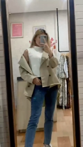 LafeaLook Yukari Blazer Jaket Drill Wanita - Outer BLazer Kancing Terbaru Outfit Kantor Baju Kerja Kuliah Blazer Wanita