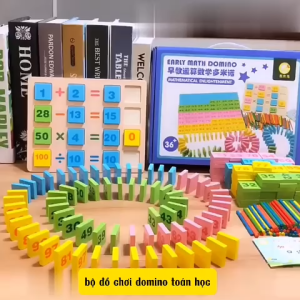 Bộ Giáo Cụ Montessori Que Tính Và Thẻ Ghép Số Học Toán Cho Bé