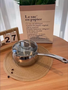 Quánh CHOCKMEN 14cm quánh inox CHOCKMEN quánh nấu cháo nồi ăn dặm nồi nấu bột quánh ăn dặm CHOCKMEN