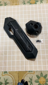 (Hình thật video thật) ốp pô che pô che bô Bảo vệ nhiệt cho xe sh SH 17 kiểu Carbon kèm ốc