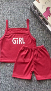 BOBOHO - (LOKAL) SETELAN KAOS CELANA PENDEK ANAK PEREMPUAN SET DUA POTONG MUSIM PANAS / SETELAN MINI ANAK PEREMPUAN CASUAL