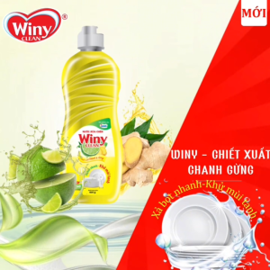 {Hàng chính hãng}   NƯỚC RỬA CHÉN WINY CHIẾT XUẤT CHANH XẢ BỌT NHANH KHỬ MÙI TANH ĐÁNH BAY DẦU MỠ