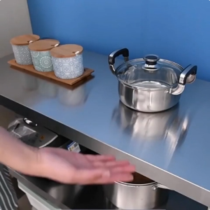 3 Layer Stainless Kitchen Table | Commercial Kitchen Prep Table | High Quality Workbench | 120*60*80cm