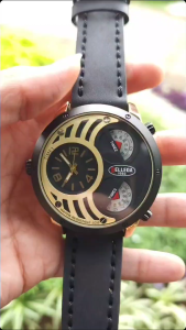 Bu1 Get 1 Jam Tangan Pria Belleda 9257 Kulit Original Anti Air Triple mesin