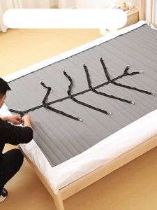 4Pcs Penjepit Sprei Premium Kasur Klip Pengait Sprei Jepitan Besi Flexible Sprei Jepitan Sprei Besi Bed Sheet Grip Pengait Ujung Sprei