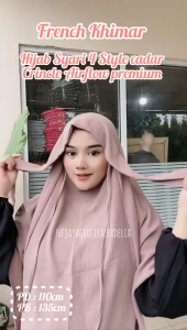 Khimar French Crinkle xxxl || French Khimar Jumbo || hijab kerudung Bergo instan tali dua || Jilbab Hijab Kerudung Bergo Instan French khimar