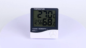 เซ็นเซอร์อุณหภูมิดิจิตอลนาฬิกาสถานีอากาศอิเล็กทรอนิกส์เครื่องมือวัดความชื้นแบบพกพาสำหรับในร่มกลางแจ้งสำหรับห้องในบ้านสำหรับคุณภาพอากาศสภาพอากาศ