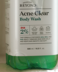 BEYOND Acne Clear Body Wash AHA BHA PHA 500ml - Acne Treatment Body Wash Back Acne Suitable for Sensitive Skin