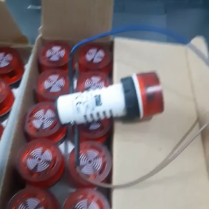 Còi báo có đèn Phi 22mm đèn màu đỏ điện áp 220VAC hoặc 24VDC