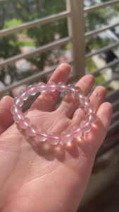 Natural crystal 天然莫粉 Clear Rose quartz 水晶 10mm
