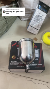 Tabung Spray Gun Kapasitas 400 ML Untuk Spray Gun Tipe Atas F75/F100/K3