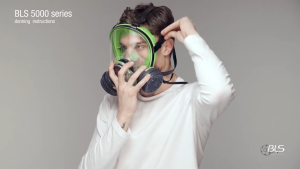 BLS 5700 Reusable Full-Face Respirator Mask with Silicone Face Seal Bayonet Connection Anti-Fog Optical Class 1 Visor Latex-Free CE Certified