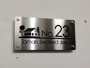 CUSTOM MADE Stainless Steel 304 Laser House Plate Address Nombor Rumah Metal Fully Customize