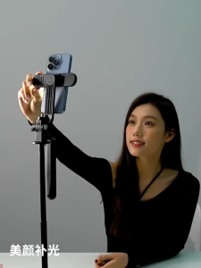 2024 NEW Bluetooth Wireless Selfie Stick with Fill Light Mini Quadripod 360 Rotatable Extendable Stick Tripod Remote Shutter For IOS Android Phone 蓝牙自拍杆