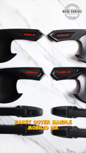 Paket Outer Cover DoorHandle Pegangan Pintu Mobil Honda Mobilio Hitam Premium Isoka