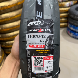 FDR Ban Motor Sport Zevo 110/70-12 Tubeless (TL) Motor Metic Ring 12