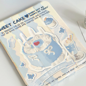 เคสไอแพด Gen9 Air6/5/4 sweet cake เคสiPad blue Gen8/7 pro11 2024 Case iPad มีที่เก็บปากกา Gen11 Air7