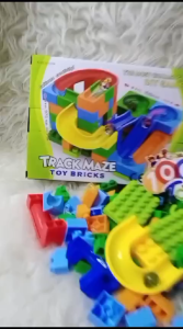 Mainan Edukasi Anak DIY Building Brick Balok Susun Track Maze Toy Brick 98pcs