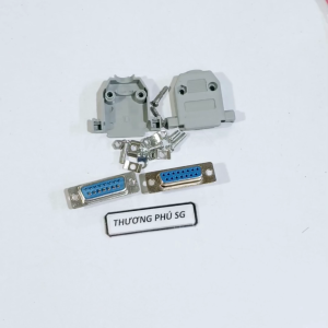 Đầu hàn Com 15 (DB15) / Đầu Com 15 Lổ Cái (DB15F - 15M Lổ Cái) (Bao gồm võ nhựa)