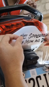 Sponsored by Mon and Dad - Vinyl Cutout Sticker Quality Made & Never Fade