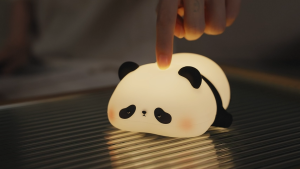 NEENCE RGB Panda Night Light Novelty Animal LED Touch Lamp for Girls Baby Children Food Grade Silicone Nursery Nightlight with 3 Dimmable Levels Cute Room Decor Gift