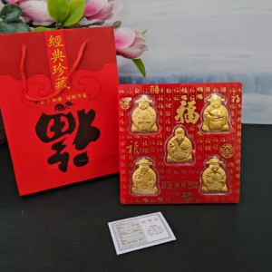 Bộ Ngũ Phúc kèm túi xách sang trọng đồ phong thủy để bày trí bàn thờ ông địa bàn làm việc