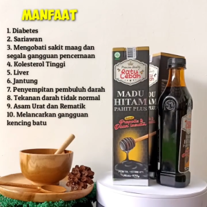 MADU HITAM RATU LEBAH ASLI Madu Pahit Plus Propolis Dan Daun Insulin Penurun Diabetes Gula Darah
