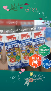 (x2 ลัง) ไทยเดนมาร์ค โอเมก้าพลัส รสจืด 180 มล. (นมวัวแดงโอเมก้า ขายยกลัง) // Thai Denmark OmegaPlus 180 ml -36 Boxes