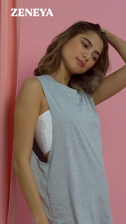 Zeneya Muscle Tee For Women Active Wear Set plain muscle shirt